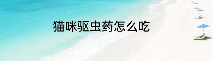 猫咪驱虫药怎么吃