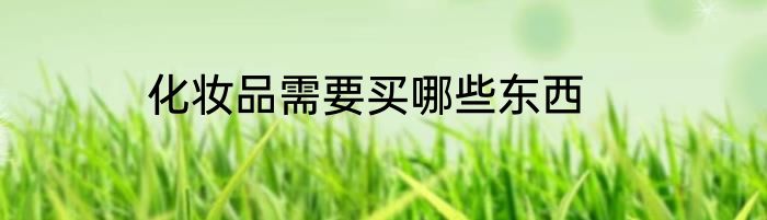 化妆品需要买哪些东西