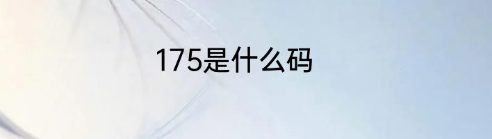 175是什么码