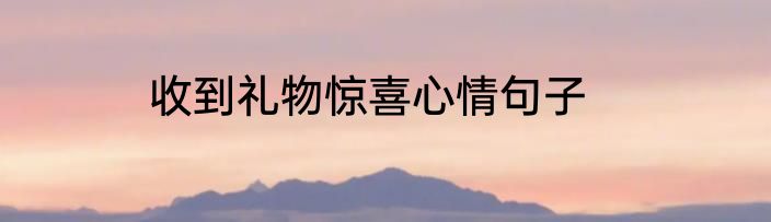 收到礼物惊喜心情句子