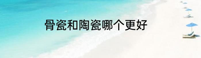 骨瓷和陶瓷哪个更好