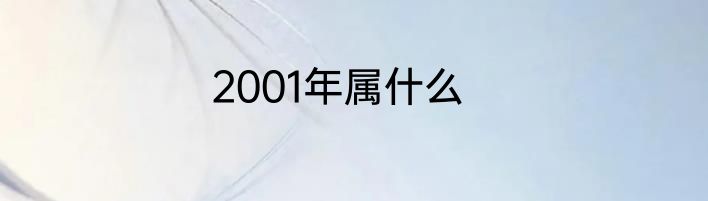 2001年属什么