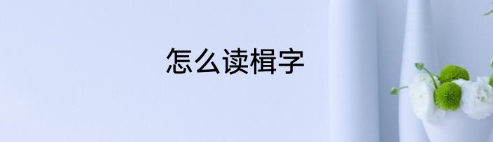 怎么读楫字