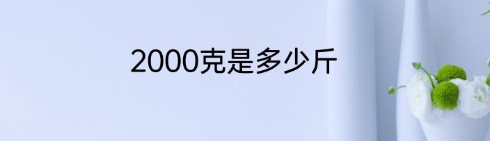 2000克是多少斤