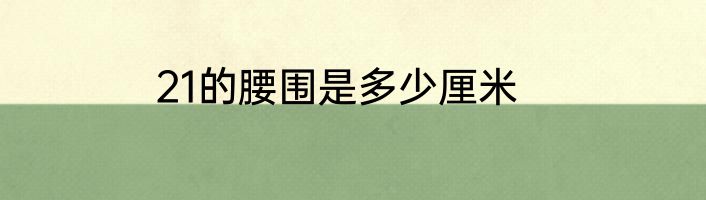 21的腰围是多少厘米