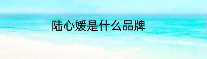 陆心媛是什么品牌