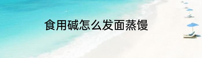 食用碱怎么发面蒸馒
