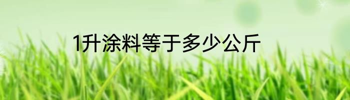 1升涂料等于多少公斤
