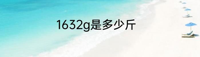 1632g是多少斤