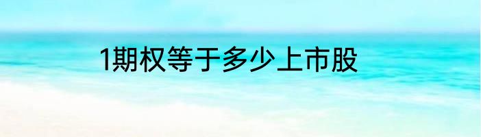 1期权等于多少上市股