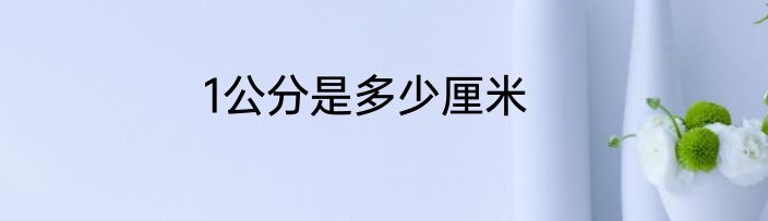 1公分是多少厘米