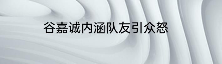谷嘉诚内涵队友引众怒