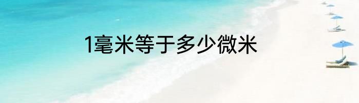 1毫米等于多少微米