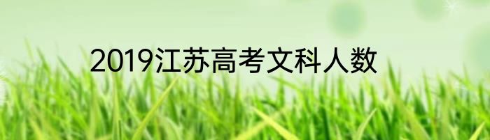 2019江苏高考文科人数