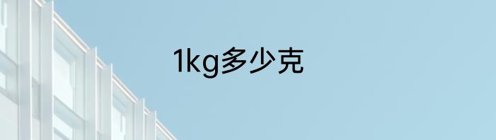 1kg多少克