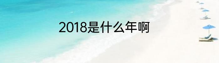 2018是什么年啊