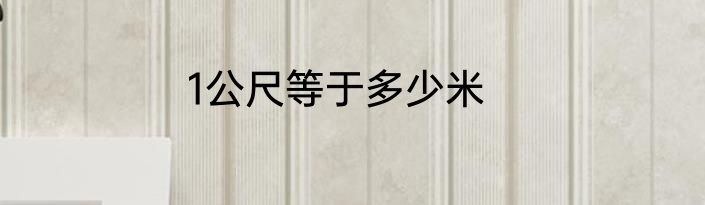 1公尺等于多少米