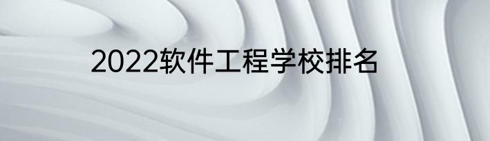 2022软件工程学校排名