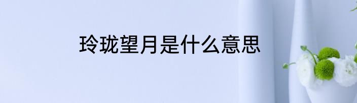玲珑望月是什么意思