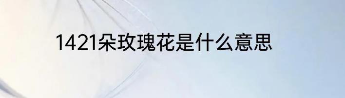 1421朵玫瑰花是什么意思