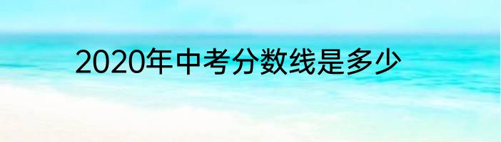 2020年中考分数线是多少