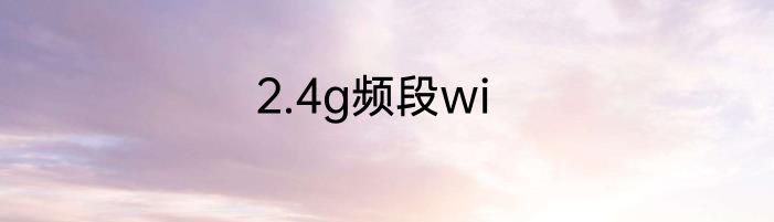 2.4g频段wi