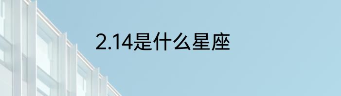 2.14是什么星座