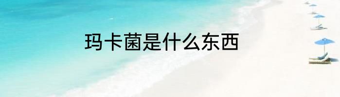 玛卡菌是什么东西