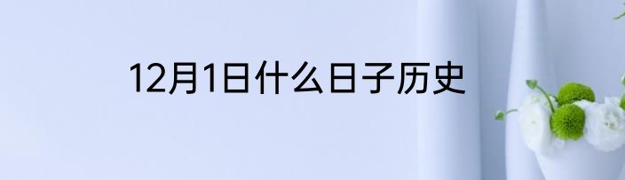 12月1日什么日子历史