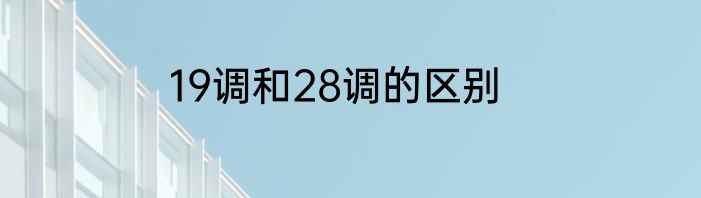 19调和28调的区别