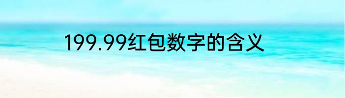 199.99红包数字的含义