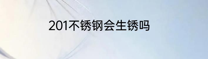 201不锈钢会生锈吗