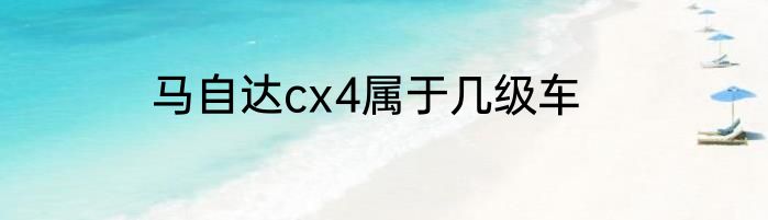 马自达cx4属于几级车