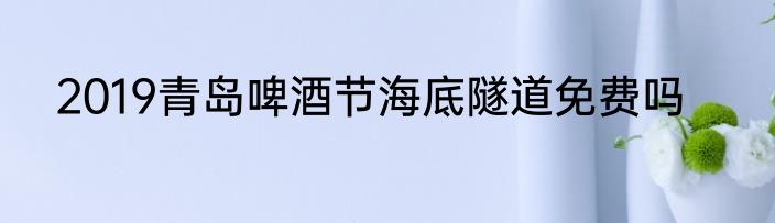 2019青岛啤酒节海底隧道免费吗