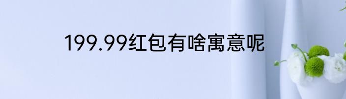199.99红包有啥寓意呢