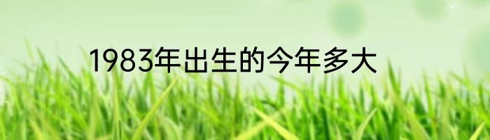 1983年出生的今年多大
