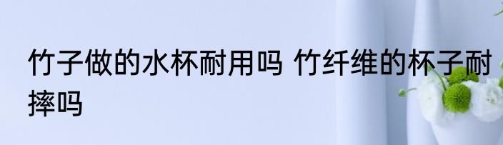 竹子做的水杯耐用吗 竹纤维的杯子耐摔吗