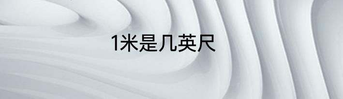 1米是几英尺