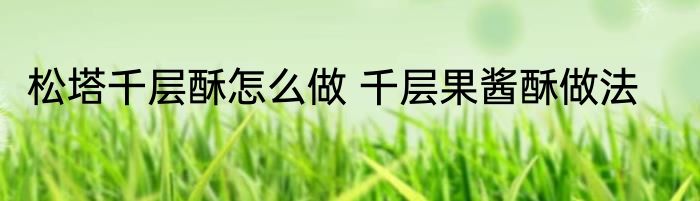 松塔千层酥怎么做 千层果酱酥做法