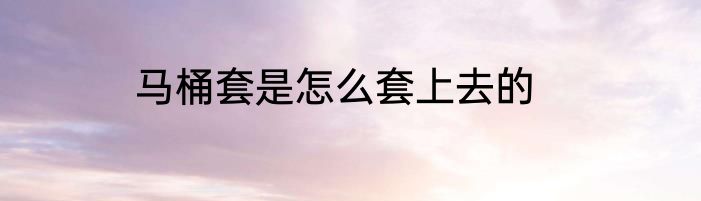 马桶套是怎么套上去的