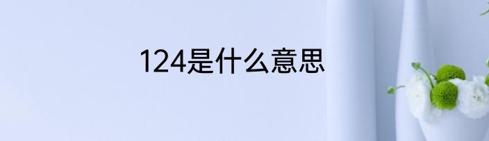 124是什么意思