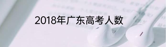 2018年广东高考人数