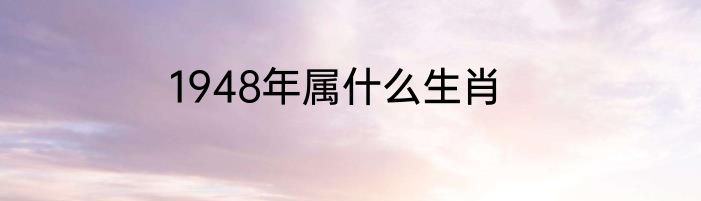 1948年属什么生肖