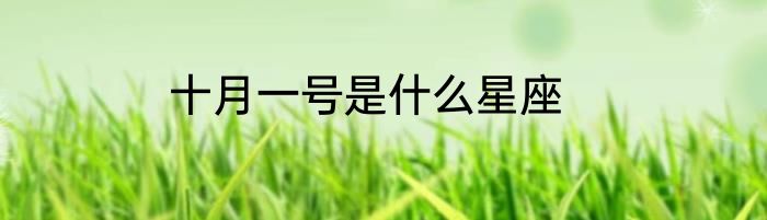 十月一号是什么星座