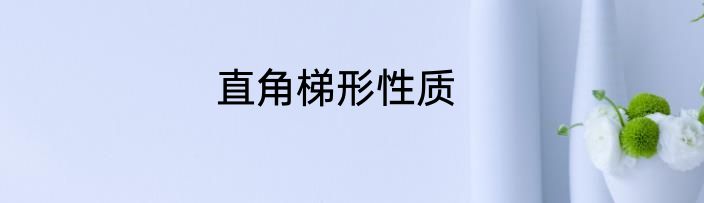 直角梯形性质