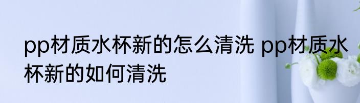 pp材质水杯新的怎么清洗 pp材质水杯新的如何清洗