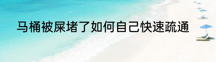 马桶被屎堵了如何自己快速疏通