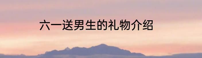 六一送男生的礼物介绍