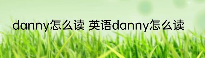 danny怎么读 英语danny怎么读