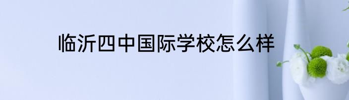 临沂四中国际学校怎么样